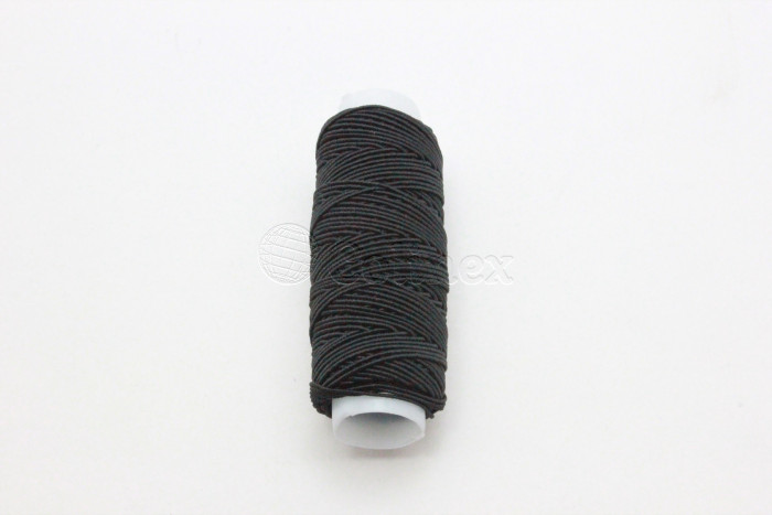 Elastico franzir preto tubos 10mts BOLI