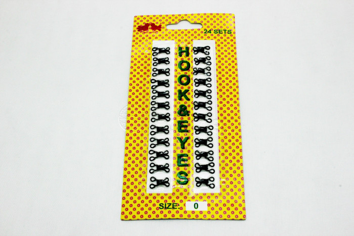 Colchetes nº.0 pretos BOLI