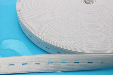 Elástico Caseado | 15mm – Branco