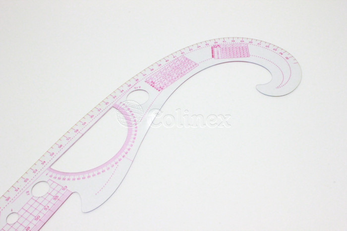 Regua de curvas (curva burmester) acrilico flexivel 55cm