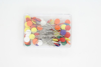 Alfinetes patchwork 54x0,6mm cab.colorida cx100