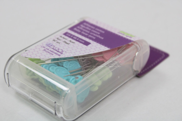 Alfinetes cores Patchwork 0.6x48.8mm cx. 60 peças ref.C9677