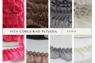 Fita gorgurao plisada 20mm