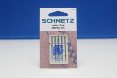 Agulha máquina doméstica SCHMETZ DOUBLE EYE 80 B5