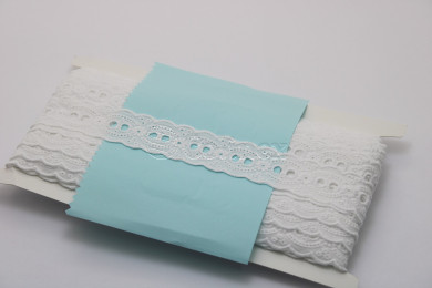 Passe-fita algodao bordado ingles 25mm | cores diversas