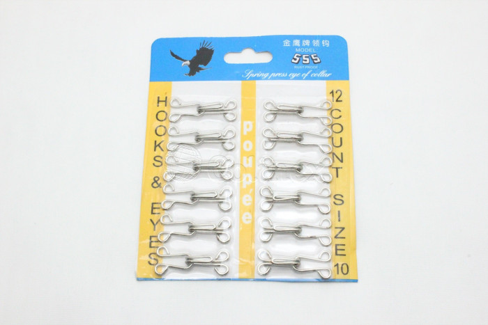 colchete nª 10 niquelado  blt 12 un