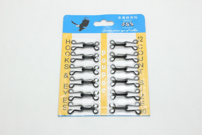 colchete nª 10 preto blt 12 un