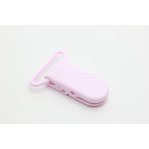 Mola suspensorio/chupetas 25mm plasticas retangulares rosa claro
